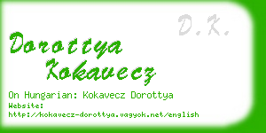 dorottya kokavecz business card